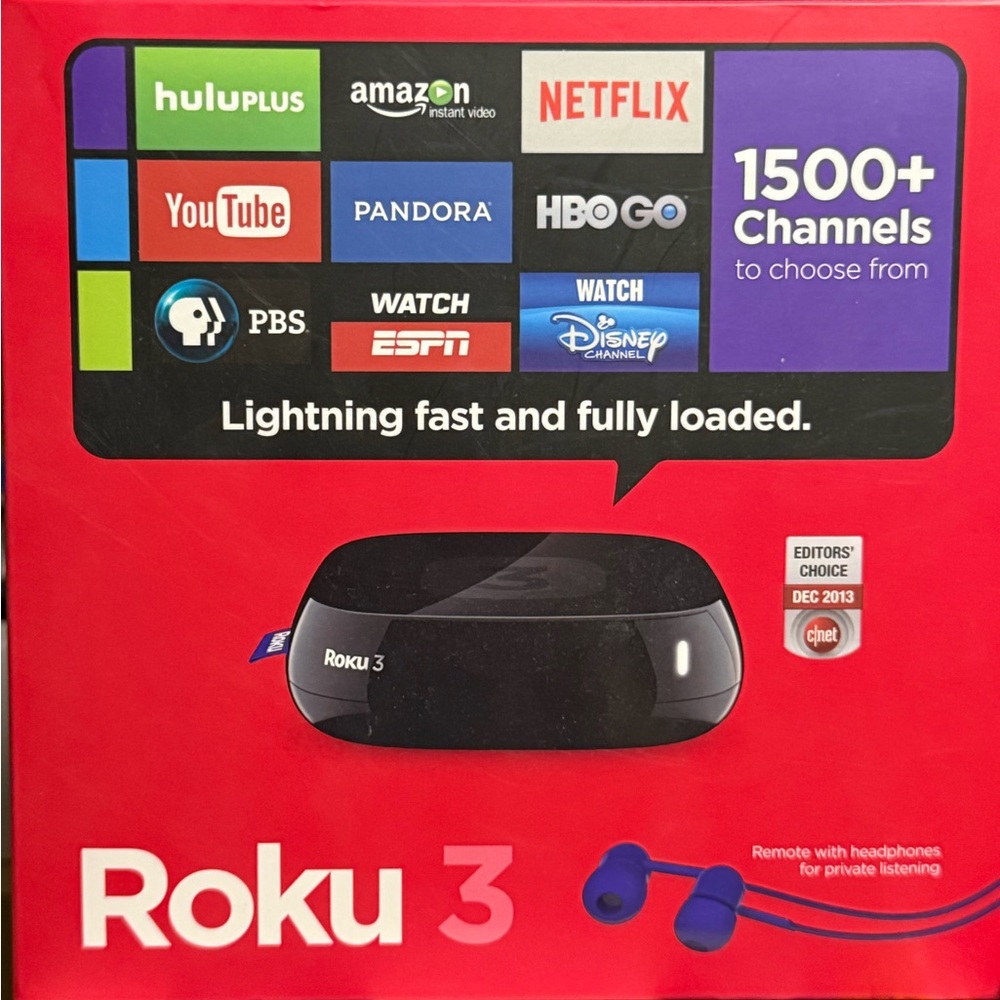 📺 Roku 3 Streaming Media Player – Model 4200R – With Remote, Box & Accessories